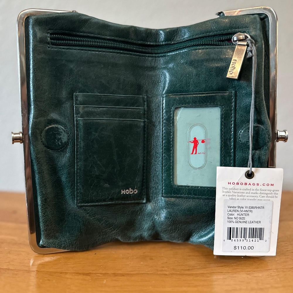Genuine Leather Lauren Hobo, Hunter Green